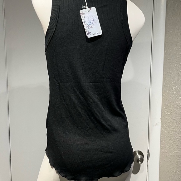 Nostalgia Black Fitted Tank Top - Picture 3 of 11